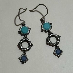 Lucky Brand Blue Dangle Earrings Great Condition
